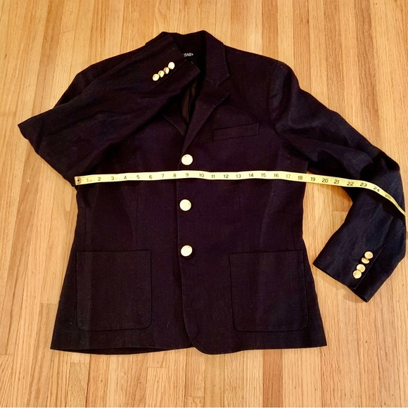 Chaps Ralph Lauren Navy Linen Blazer Size 10 - Picture 12 of 14